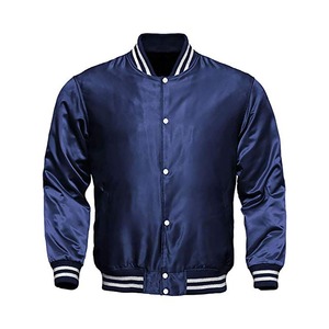 Vestes en satin Varsity Baseball Letterman Veste Varsity personnalisée Chenille Veste Varsity pour homme avec manches en cuir - Product Image 5