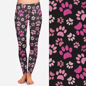 Leggings de yoga pour femmes OEM avec taille élastique, logo personnalisé, leggings ajustés de haute qualité, vêtements de sport confortables pour la salle de sport - Product Image 4