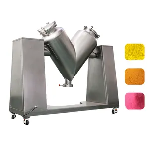 Industrial Stainless Steel Blending High Speed Mixing Food Powder Mixer Machine V Blenders With Sprayer