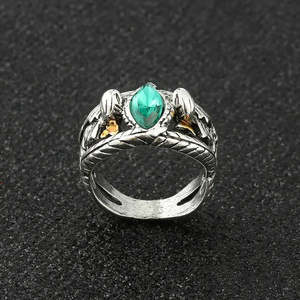Seigneur Des Anneaux Bague De Barahir Gold Plated <b>Cluster</b> Jewelry Marquise Cut Diamond Bezel Setting Everyday Wedding Occasion - Product Image 6