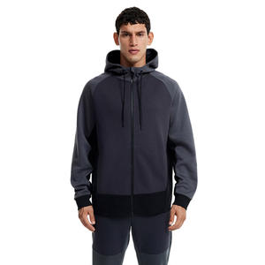 Sweatshirt à capuche unisexe pour hommes Color Block Hooded Casual Plain Blank Hoodie 100% Cotton Hood Vintage - Product Image 2