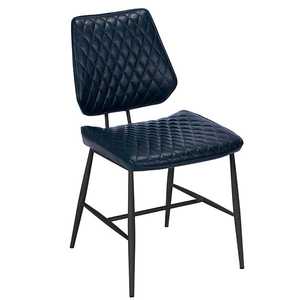 Leather and Iron Modern Tufted Dining <b>Chair</b> for Home Office <b>Restaurant</b> Cafe Warehouse Home Bar Use-Durable & Eco-Friendly - Product Image 1