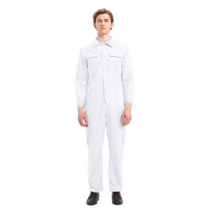 Bande haute visibilité combinaison jetable vêtements de travail en coton à manches longues combinaison d'ingénieur de sécurité réfléchissante uniforme BoilerSuit - Product Image 1