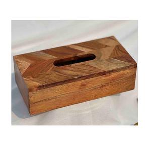 Vintage Brass Handwork Table Top <b>Tissue</b> Box Natural Wood Polish Napkin <b>Holder</b> with Slider Bottom <b>Kitchen</b> Accessories - Product Image 5