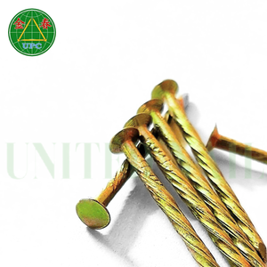 Clous en acier à tête à carreaux plaquée jaune de 1 à 3/8 pouces à prix compétitif, types de tige lisse/anneau/vis de l'usine du Vietnam - Product Image 5