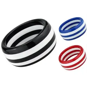 Multicolor <b>Acrylic</b> Resin Chunky Wide Wrist Bracelet Resilient Fashion Wrist <b>Jewelry</b> that Never Fades - Product Image 2