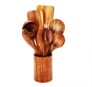 Ustensiles de cuisine en bois SERVEUR À SALADE EN BOIS bleu ENSEMBLE DE 2 ARTICLES DE CUISINE UNIQUES FAITS À LA MAIN - Product Image 3