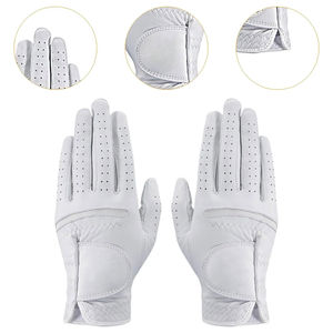 Gants de golf pour hommes de qualité supérieure en gros Logo personnalisé Cabretta en cuir véritable d'agneau fin Mode Sports Équipement de sport pour adultes - Product Image 5