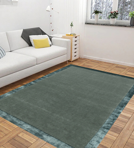 Tapis rectangulaire KUMAR de style bohème, en mousse à mémoire de forme, polyester, antidérapant, fabriqué à la machine, lavable, à poils moyens, avec support en nylon, pour usage hôtelier, style rétro - Product Image 5