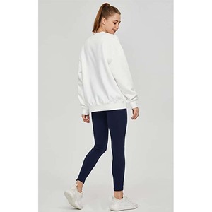 Wholesale Blank Women <b>Crewneck</b> Sweatshirt Soft Fleece Lined, Loose Fit Minimalist Casual Top Everyday Lounge Wear - Product Image 2