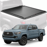 Couverture de benne rétractable manuelle en alliage d'aluminium rigide pour Toyota NP300, étanche, enroulable, verrouillable, sans perçage