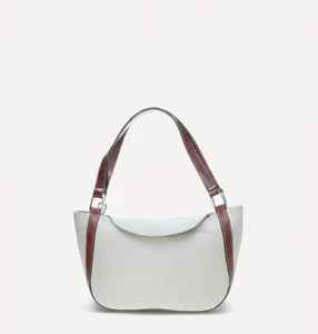 Sac à bandoulière pour femme en cuir grainé bleu, sac hobo à deux tons avec sangle, petit sac fourre-tout résistant à l'eau, tendance, mode américaine, cadeau pour elle - Product Image 5