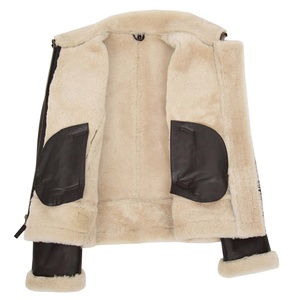 Veste en cuir de mouton pour femme avec capuche détachable veste chaude en fausse fourrure - Product Image 2