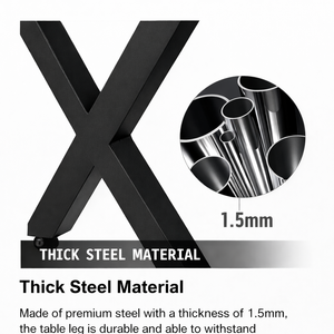 Metal <b>Table</b> <b>Legs</b> X Shape for Dining Furniture 2Pcs DIY Furniture Parts for Furniture/Desk/Dining <b>Table</b> Base EDPTBL002 - Product Image 4