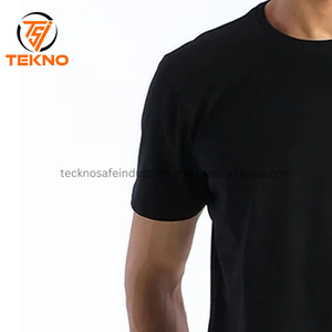 T-Shirt Homme de Haute Qualité 100% Coton Style Streetwear Poids Lourd 220 Grammes Personnalisable Panneau de Cou Travail Coupe Régulière OEM - Product Image 4