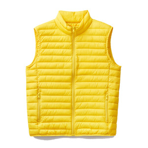 2023 hiver arrivée unisexe sans manches bouffantes Gilets jaune matelassé rembourré toile tissu dernière Sportar vente internationale - Product Image 4