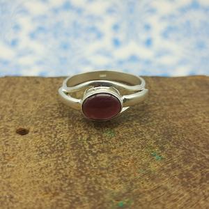 Modern Bohemian 925 Silver <b>Ring</b> <b>Dainty</b> Garnet Gemstone Superior Quality Bezel Setting Artisan Crafted Jewelry for Weddings - Product Image 5
