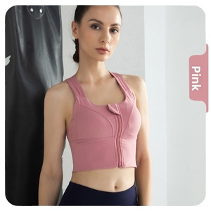 Sujetador Deportivo con Cierre para Mujer, Transpirable, Anti-Impactos, Estampado, para Correr, Yoga, con Estilo de Espalda Descubierta - Product Image 5