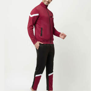 Venta al por mayor de ropa deportiva personalizada para hombre chándal conjunto 100% algodón transpirable chaqueta con cremallera completa y Joggers para el invierno OEM - Product Image 3
