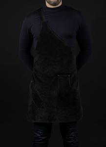 Cross-Back Black Suede Leather <b>Work</b> <b>Apron</b> Adjustable Strap Utility Pockets Lightweight Ergonomic Design Custom PU Leather <b>Apron</b> - Product Image 5
