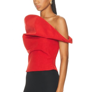 AIMEISI Nuove Bluse e Camicie da Donna alla Moda con Spalle Scoperte, Casual e Semplici - Product Image 2
