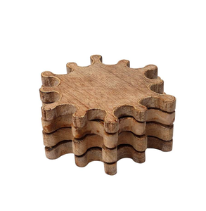 Posavasos de madera de diseño hecho a mano, alfombrillas y almohadillas de madera con forma ovalada antideslizante para uso diario, productos de primera calidad - Product Image 3