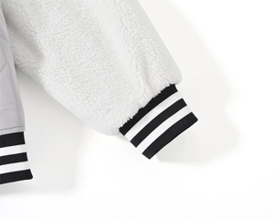 เสื้อแจ็กเก็ตเบสบอลผ้าวูลปักลายด้วยกำมะหยี่สำหรับ100% งานตามสั่งตรามหาวิทยาลัยสำหรับผู้ชาย - Product Image 5