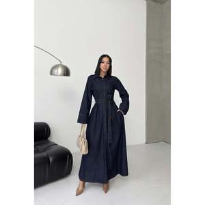 Vestido Largo Vaquero con Botones 3047 - Azul Marino Estilo Slap - Product Image 6
