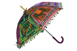 Parapluie décoratif brodé traditionnel fait à la main Parasols de mariage Parapluie décoratif vintage - Product Image 4