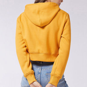 Diseño único Ropa al aire libre Invierno Cálido Mujeres Crop Top Sudadera con capucha Factory Outlet Alta calidad Fresh Piece Mujeres Crop Top Hoodies - Product Image 3