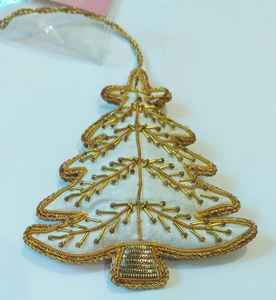 Adornos navideños de plástico bordados hechos a medida, adornos en forma de corazón con zardozi bordados a mano para revender - Product Image 5