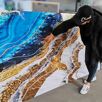 Impermeable ignífugo 3D impresión Interior al aire libre Pvc hoja de plástico Flexible UV tablero PVC hoja de mármol para Panel de pared