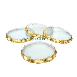 Sous-verres de thé en bois et en marbre de qualité exclusive sous-verres en marbre mélangés de bois faits à la main ensemble de 4 accessoires de table tapis au prix le plus bas - Product Image 2