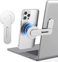 Support de téléphone magnétique pour ordinateur portable sur moniteur d'ordinateur Support d'extension mince pour iPhone 14/13/12 Series Case et tous les téléphones