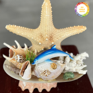 พวงหรีดเปลือกหอยมุกขัดเงาอย่างประณีต งานฝีมือตกแต่งบ้านสไตล์ชายฝั่งเวียดนาม สำหรับงานแต่งงานและบ้านริมชายหาด - Caryln - Product Image 6