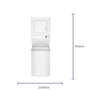 Centro de Lavandería Comercial Apilable de Primera Categoría con Lavadora de Carga Superior de 1.6 pies cúbicos y Secadora de 3.4 pies cúbicos - Product Image 4