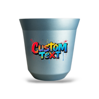Tasse à expresso bleu clair personnalisée de style français, 8 options de couleur, modèle cadeau de café gravé au laser unique