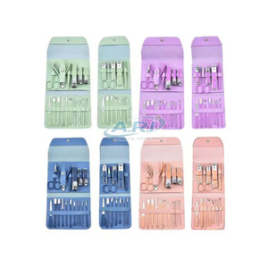 Kit de Manicura Profesional, Cortaúñas, Limas y Herramientas para Cutículas, Kit de Cuidado de Uñas Portátil con Estuche de Cuero - Product Image 3