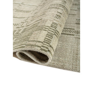 Alfombras de Lana Anudadas a Mano Kavi Green Lnr-1501 (Cs-02) con Patrón Geométrico Abstracto para el Hogar, para Pasillo, Rectangulares, para Adolescentes - Product Image 2