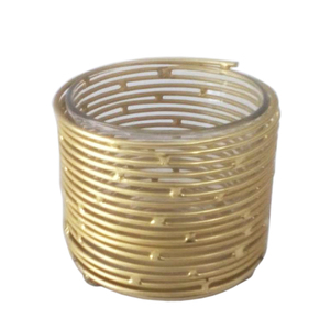 Lot de 3 bougeoirs ronds en verre et fer pour la décoration de la maison et de Noël - Product Image 1