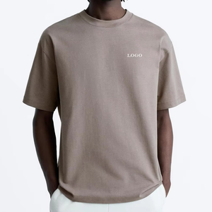 เสื้อยืดคอกลมทรงบ็อกซี่ ผ้าคอตตอนถักเนื้อหนา ระบายอากาศได้ดี แห้งเร็ว ทรงพอดีตัว สำหรับผู้ชาย พิมพ์โลโก้ตามสั่ง คุณภาพสูง 100% ผ้าคอตตอน - Product Image 3