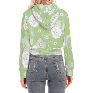 เสื้อฮู้ดครอปซิปผู้หญิงคุณภาพสูง สวมใส่สบาย ระบายอากาศได้ดี เป็นมิตรกับสิ่งแวดล้อม แขนยาว โลโก้สั่งทำได้ ใส่ได้ในช่วงฤดูหนาว - Product Image 6