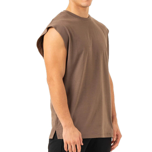 Camiseta sin mangas de algodón/poliéster de alta calidad, ropa informal de secado rápido para hombre, precio al por mayor, las mejores camisetas sin mangas hechas a medida - Product Image 2
