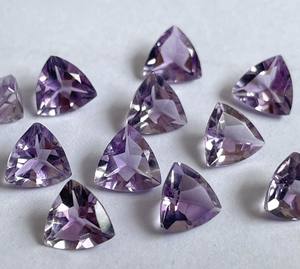 Améthyste Rose Naturelle Trillion Cut Facettes 10mm Qualité Supérieure-Améthyste Rose Trillion Pierres Précieuses Lâches de Qualité Supérieure - Product Image 5