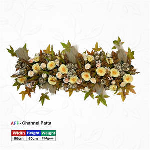 Fábrica de Flores Artificiales: Otoño Dorado, Bronce Antiguo y Dorado de Cosecha, Patta de Canal, Rosa Rústica y Hileras de Hierba de Pampas - Product Image 1