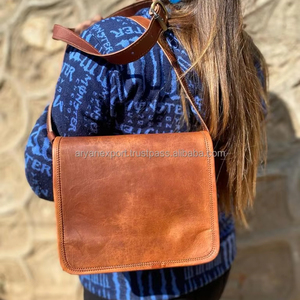 Bolso de hombro de cuero de cabra, informal, hecho a mano, pequeño - Product Image 3