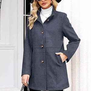 Abrigo de Mujer de Gamuza y Lana, Cortavientos, Transpirable, Duradero y Suave para Uso Diario, Moda Urbana de Invierno, Viajes - Product Image 4