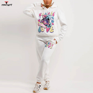 Ensemble 2 pièces de jogging slim fit décontracté pour l'hiver Joggers pour femmes Survêtements pour femmes - Product Image 2