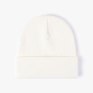 Gorro holgado de punto liso con estilo, gorros de invierno a la moda con logotipo bordado personalizado - Product Image 6
