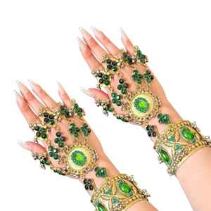 Conjuntos de Joyería Tradicional Afgana para Mujer, Estilo Antiguo Oxidado, con Perlas y Circonitas, Bordado de Alta Calidad para Fiestas - Product Image 2